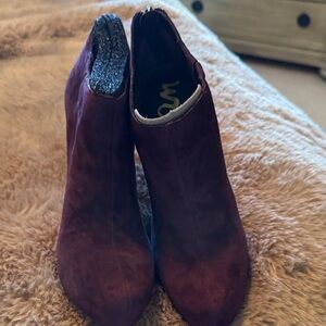 Sam Edelman Deep Burgundy Ankle Booties